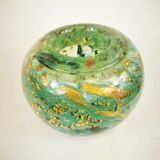 Blown Glass Vase with Gold Inclusion Jc Novaro (Biot)