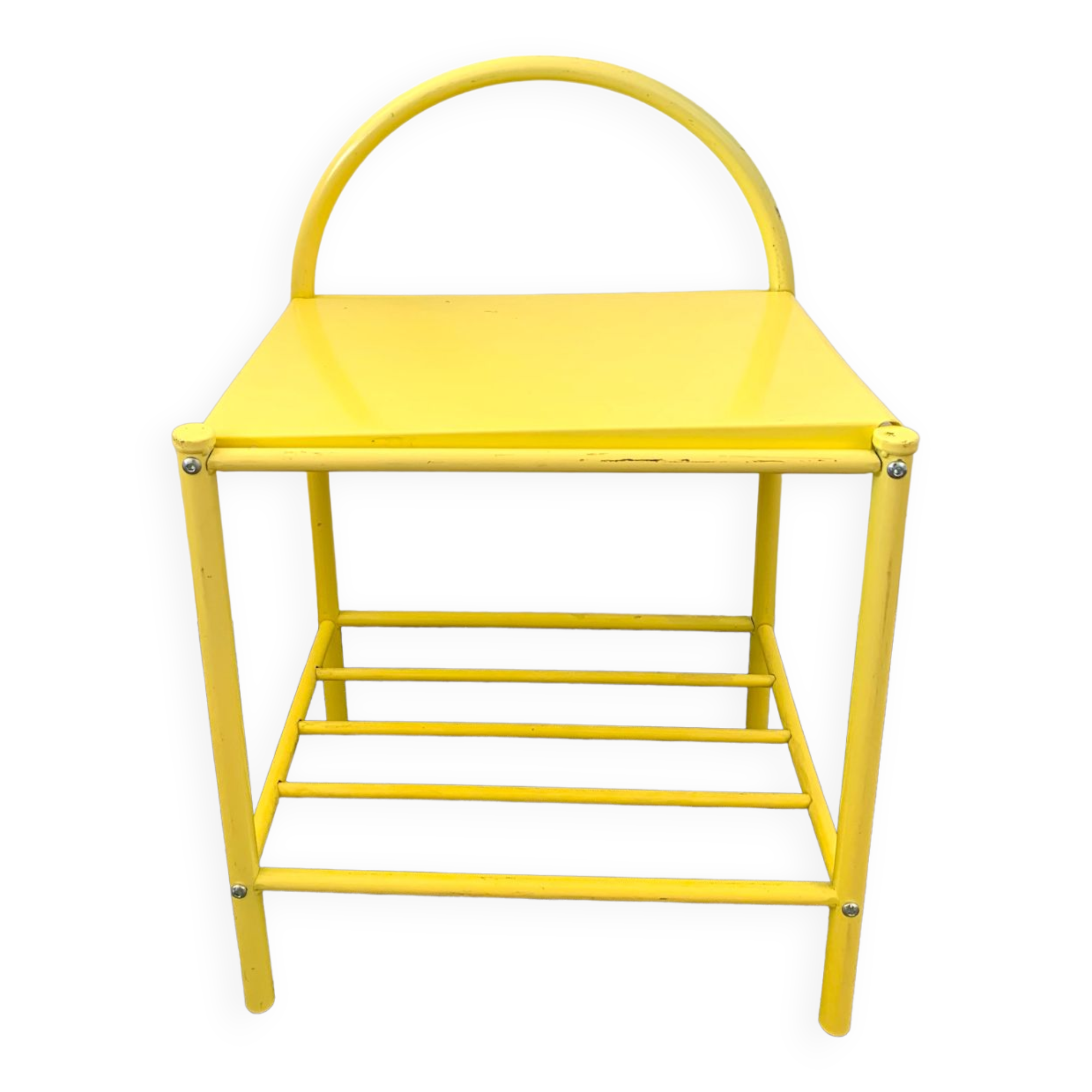 Yellow bedside table
