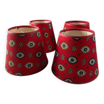 4 Provencal fabric lampshades