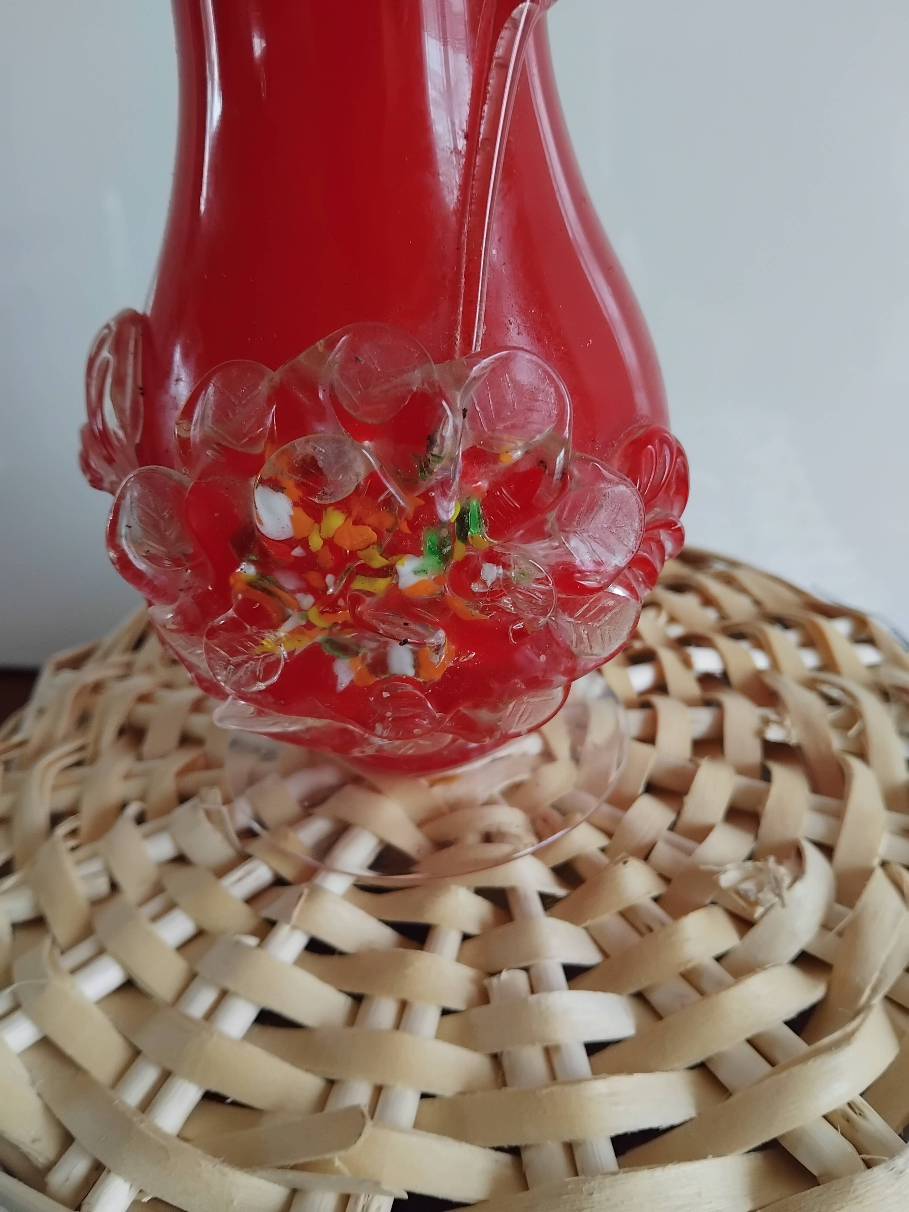 Red Murano vase