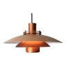 Pendant light in copper and beige layers, Denmark, 1960s.