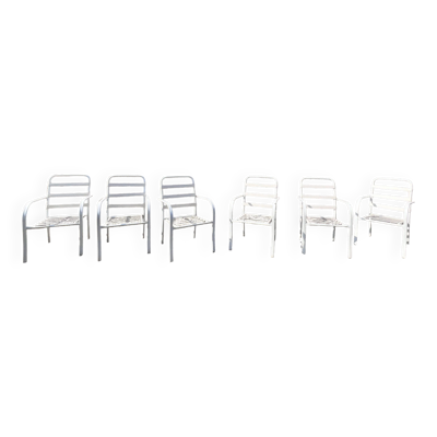 Fauteuils de Jardin Empilables avec Cordes Élastiques, 1970s, Set de 6