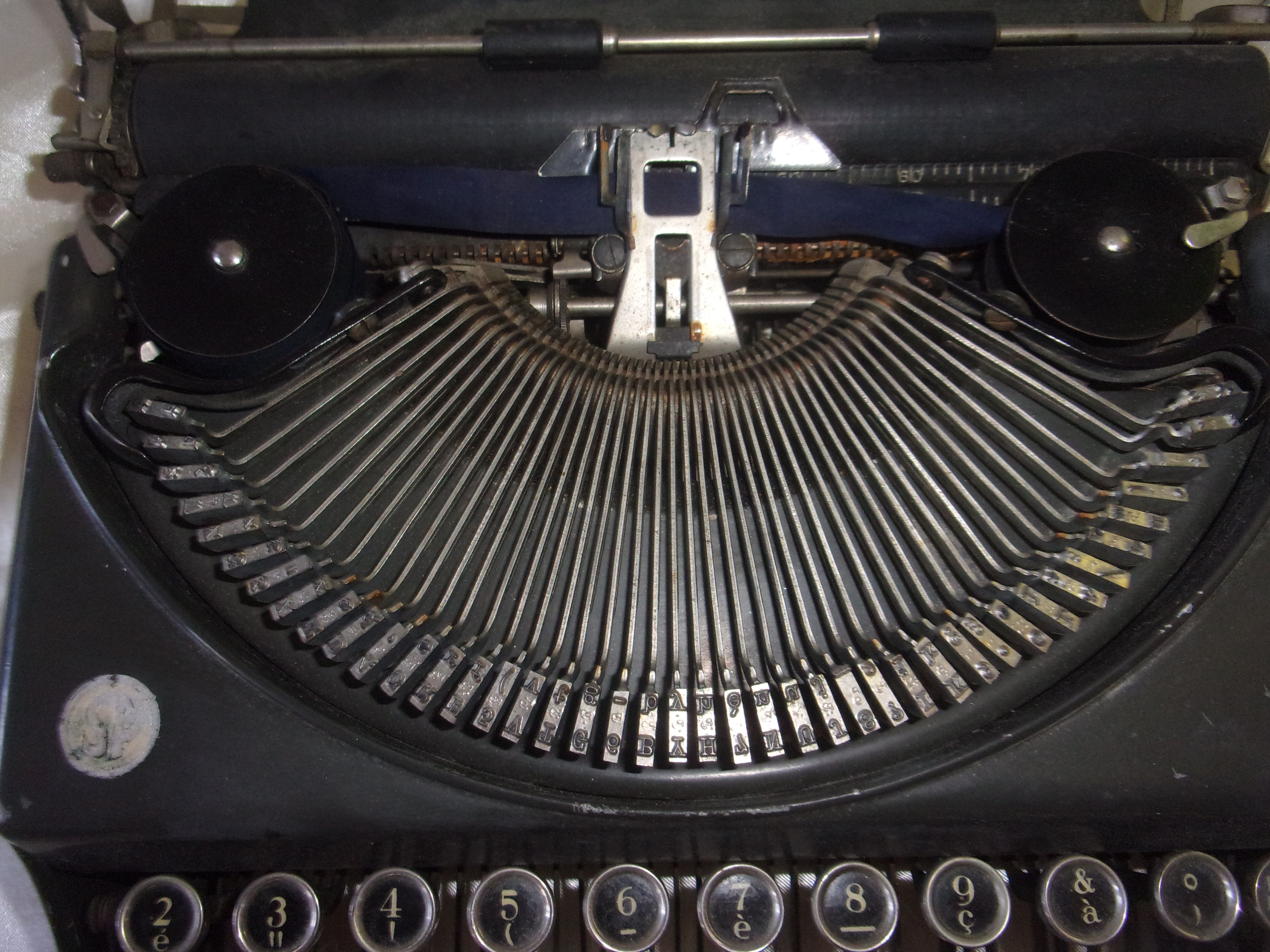 Old metal typewriter