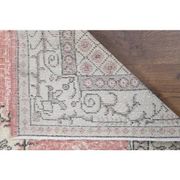 Vintage Turkish Oushak Handmade Wool Cotton Pink Area Rug 122x209