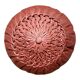 Vintage pleated velvet round cushion
