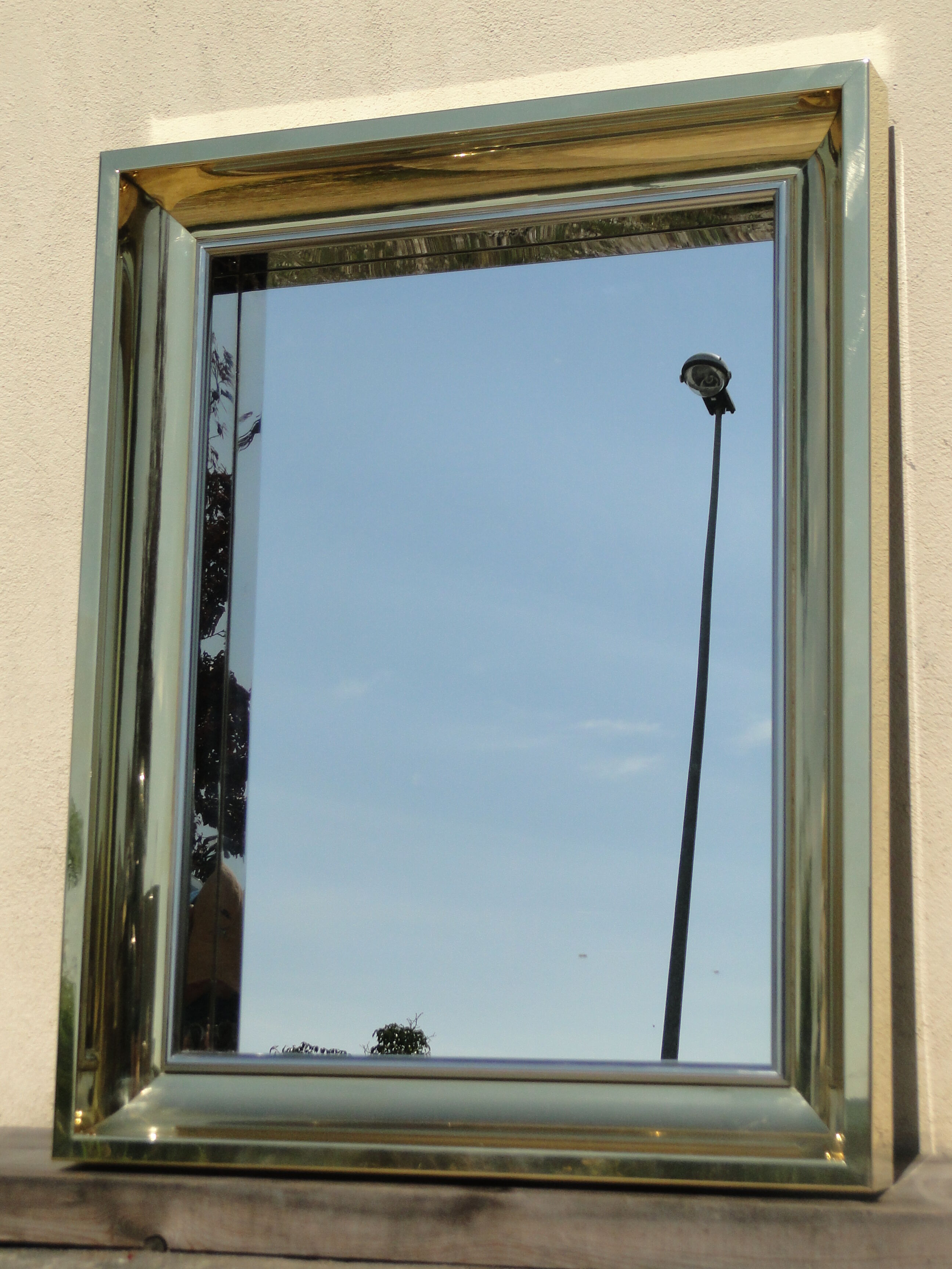 Vintage brass mirror 1970 France