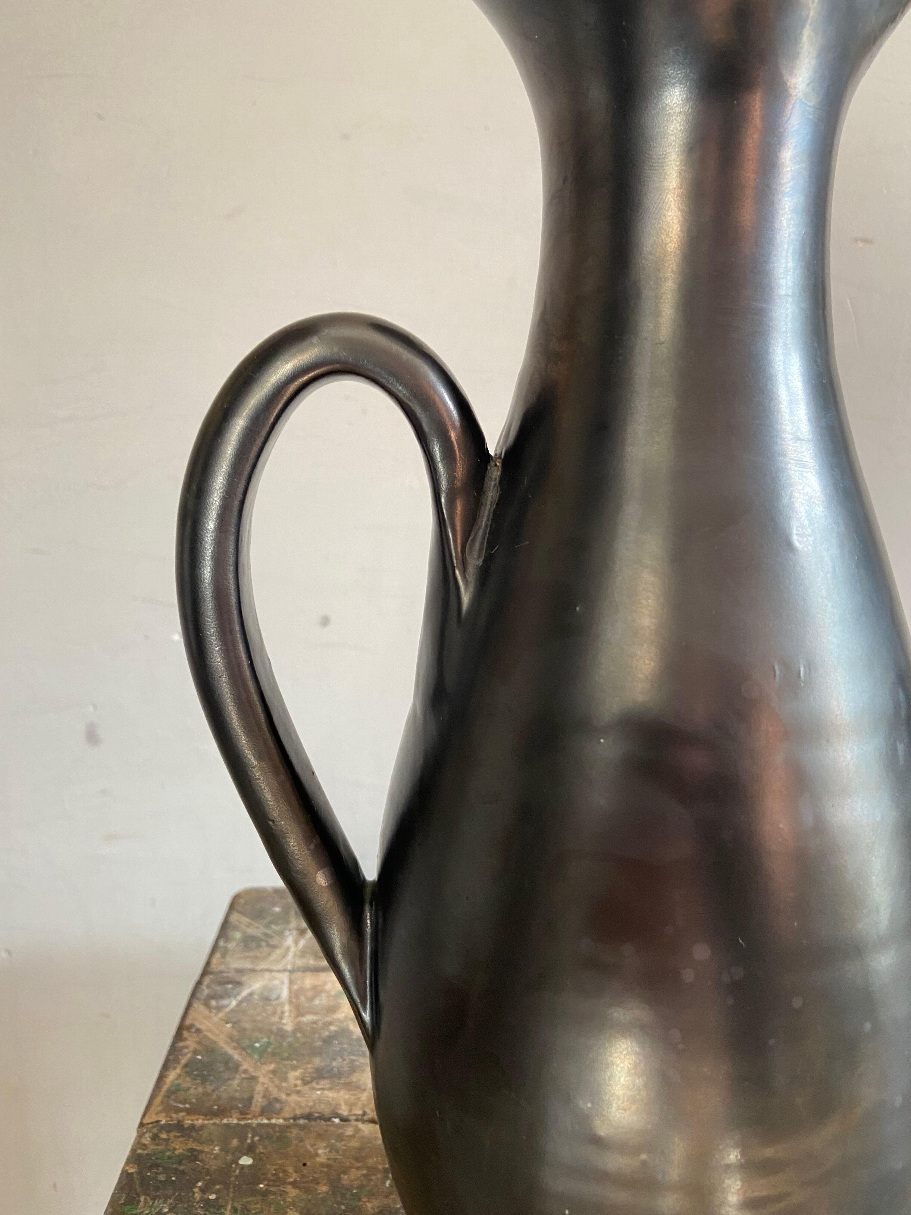 Black and yellow vase 60s Pol Chambost style