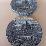 6 English Bursley "The Posthouse" dinner plates