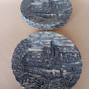6 English flat plates Bursley "The Posthouse"