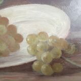 Pair of oil paintings with grapes