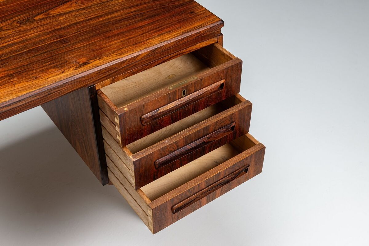 J. Svendstrup writing desk in rosewood A.P. Mobler Denmark 1960