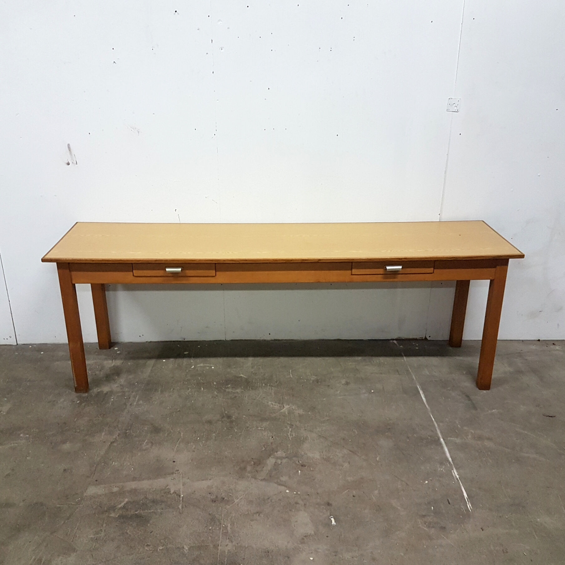 Large industrial writing desk with drawers, 1960s