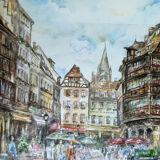 Watercolor of Strasbourg