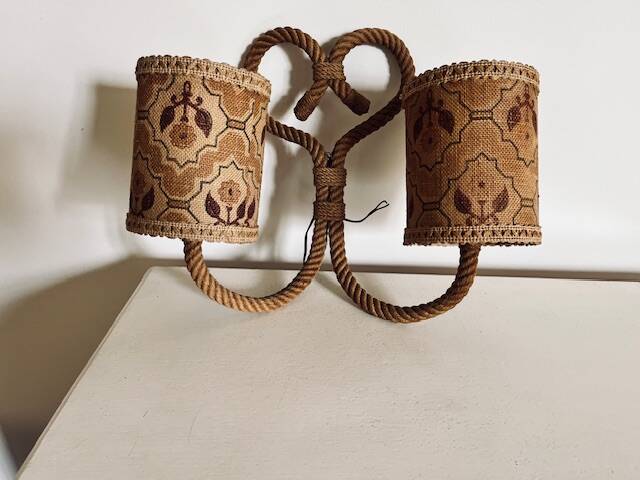 Large rope wall lamp