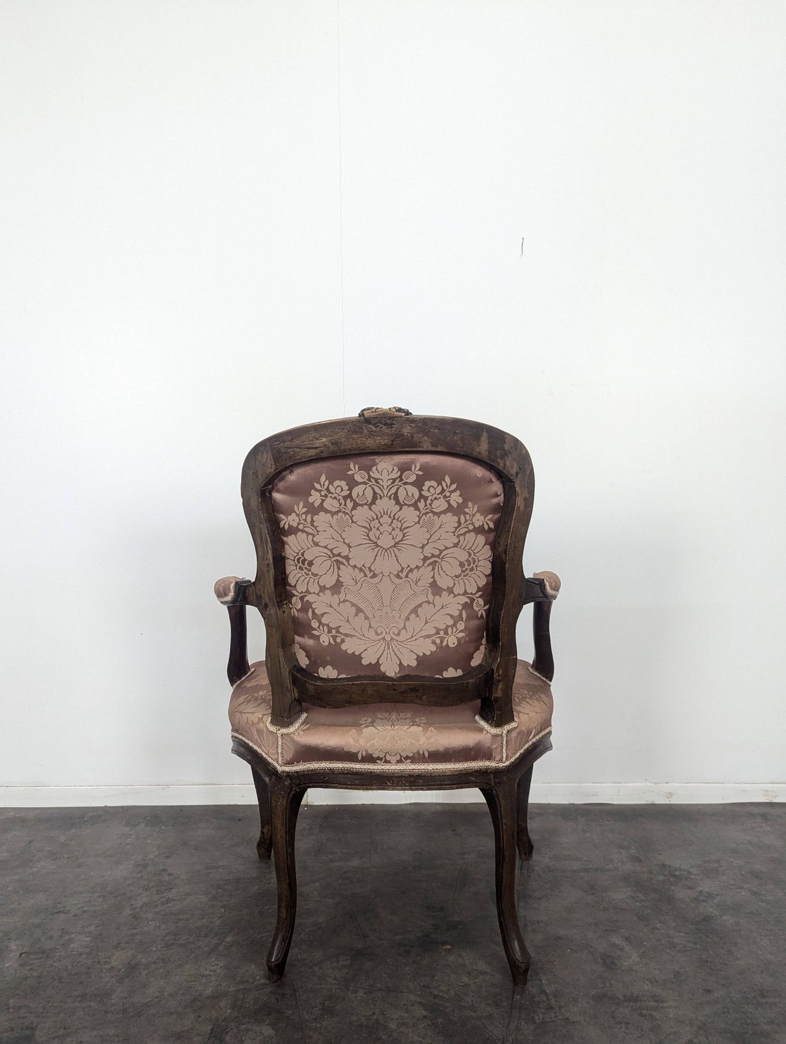 Pair of Louis XV period oak armchairs