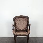 Pair of Louis XV period oak armchairs