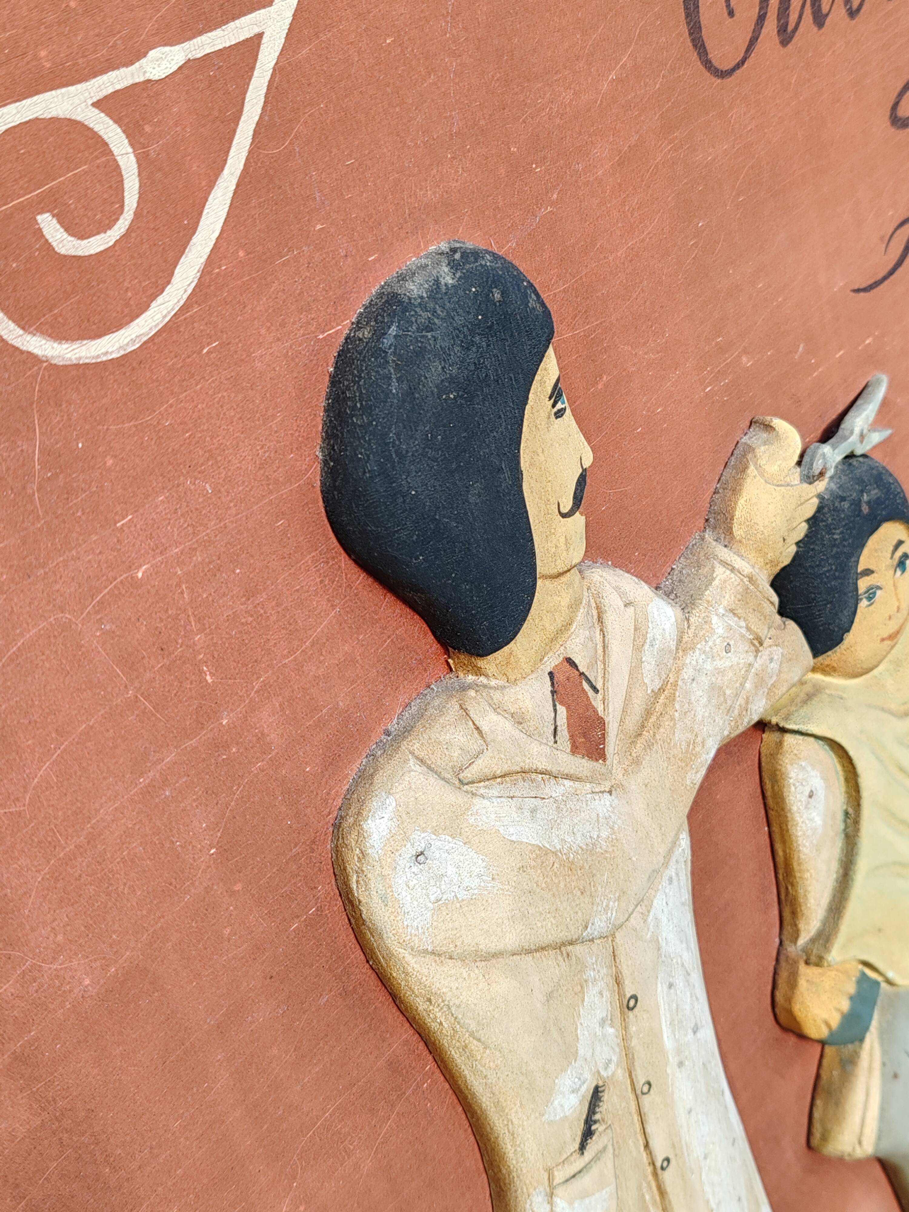 Hairdresser wooden sign