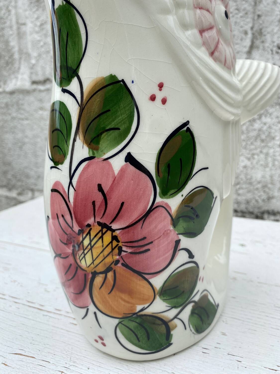 Vase Poisson en céramique Vintage