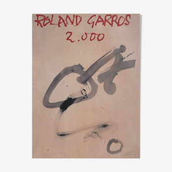 Affiche officielle Roland Garros 2000 par Antoni Tapiès