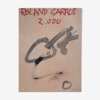 Official poster Roland Garros 2000 by Antoni Tapiès