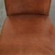 Set of 6 sheepskin dining chairs in a cognac colour with a lovely patina