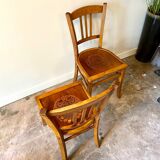4 bistro chairs in light beech