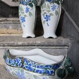 Set of two vases and a planter Luneville KG early 20th century