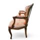 Pair of Louis XV cabriolet armchairs in floral fabric