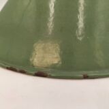 Enameled sheet metal cone pendant light