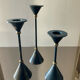 Trio of vintage candle holders from the 70s-80s