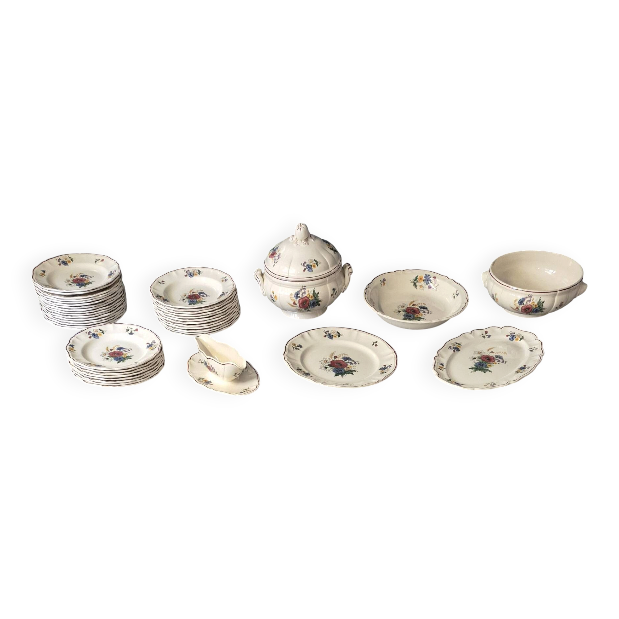 Sarreguemines France Agreste dinnerware service
