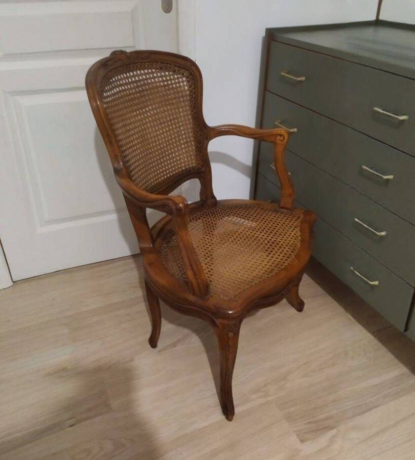 Cane armchair