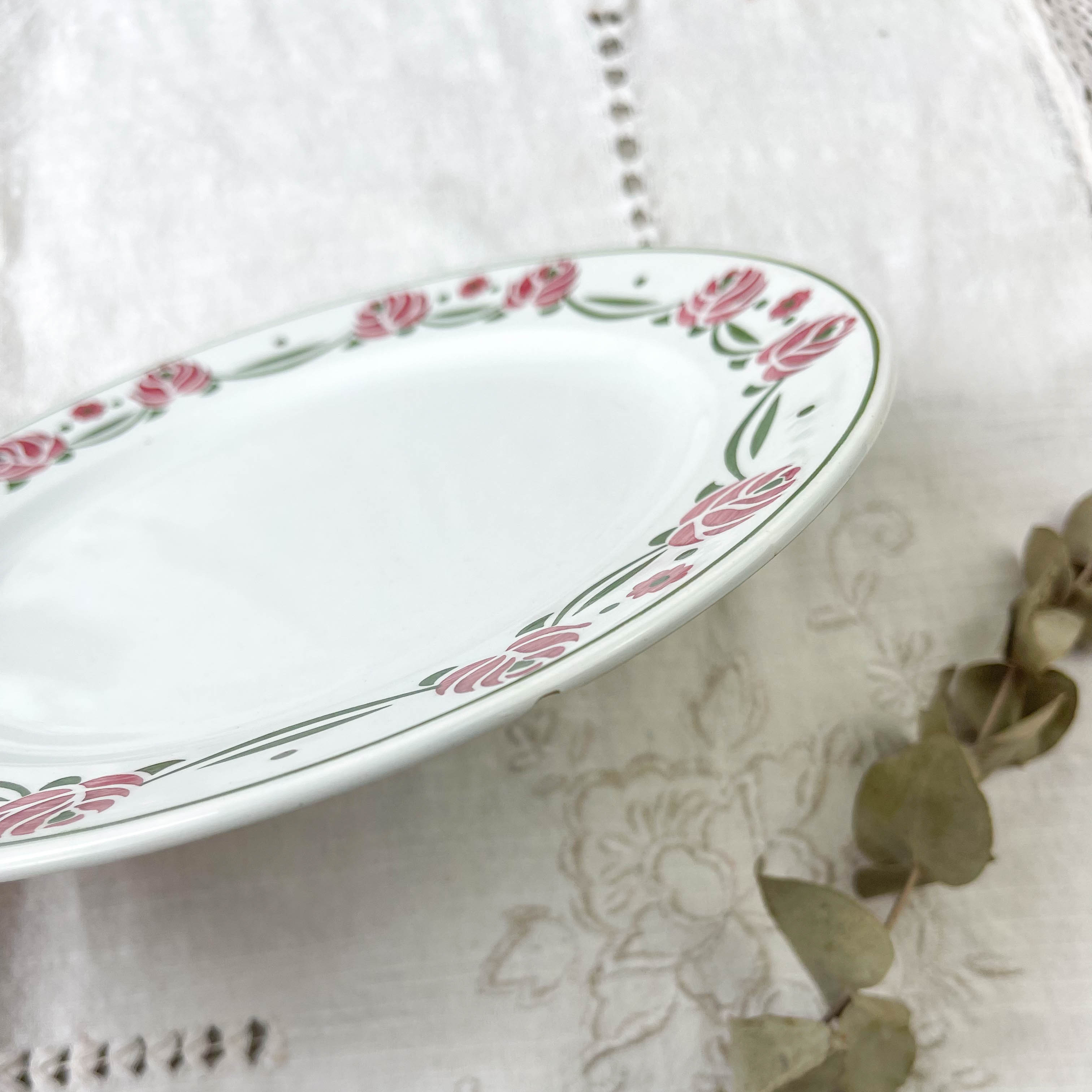 5 flat plates digoin sarreguemines model "mariette"