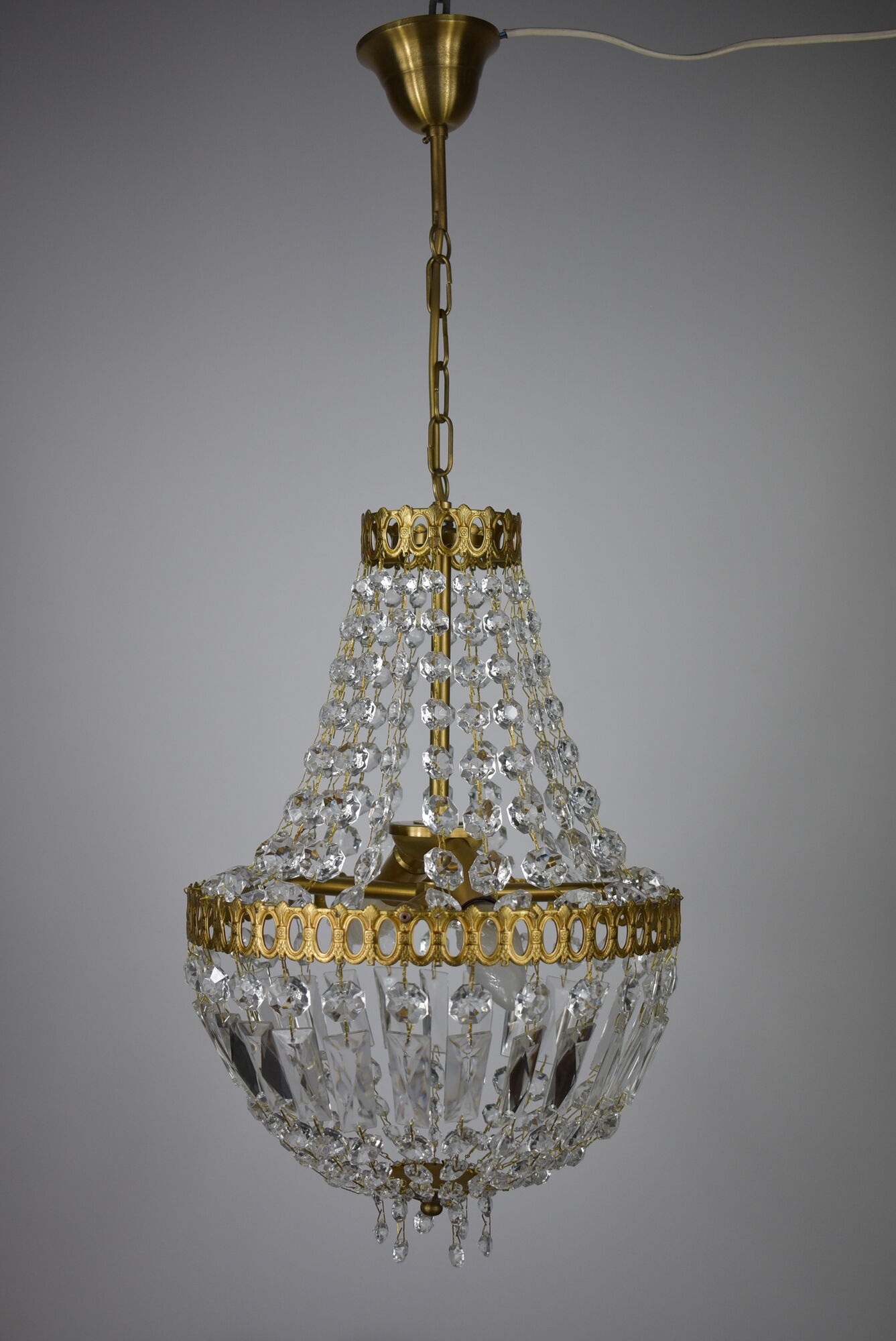 vintage glass stamped hot air balloon chandelier