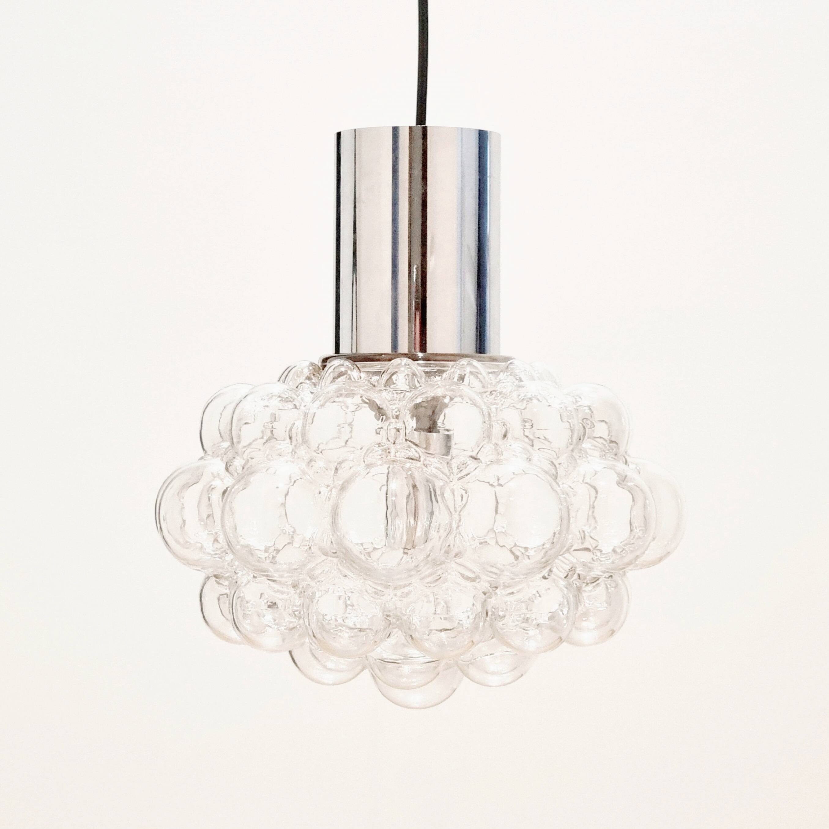 Large Mid-Century Bubble Glass Ceiling Light - H.Tynell for Limburg, 1960s