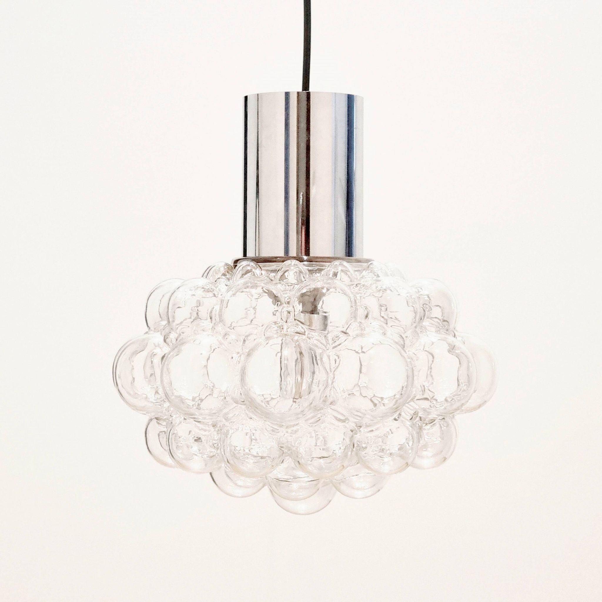 Grand plafonnier en verre bulle des années 60 - H. Tynell pour Limburg.