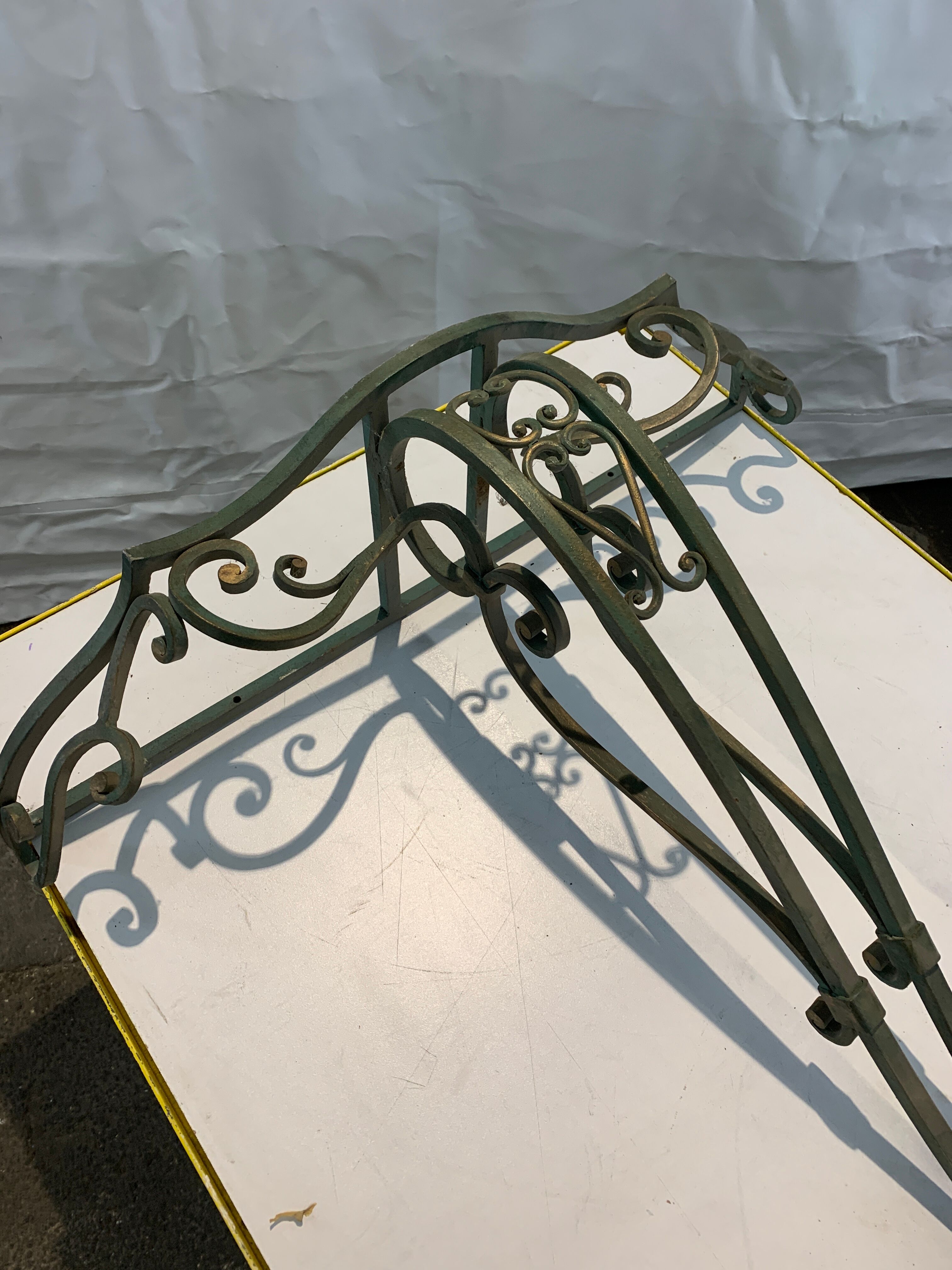 Forged iron wall console