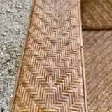 Old rattan chaise longue 20th century