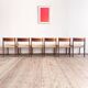 6 chairs by Poul Cadovius, walnut, with new seats, Mid Century.