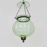 Glass bell lantern with its smoker. 19th century
