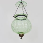 Glass bell lantern with its smoker. 19th century
