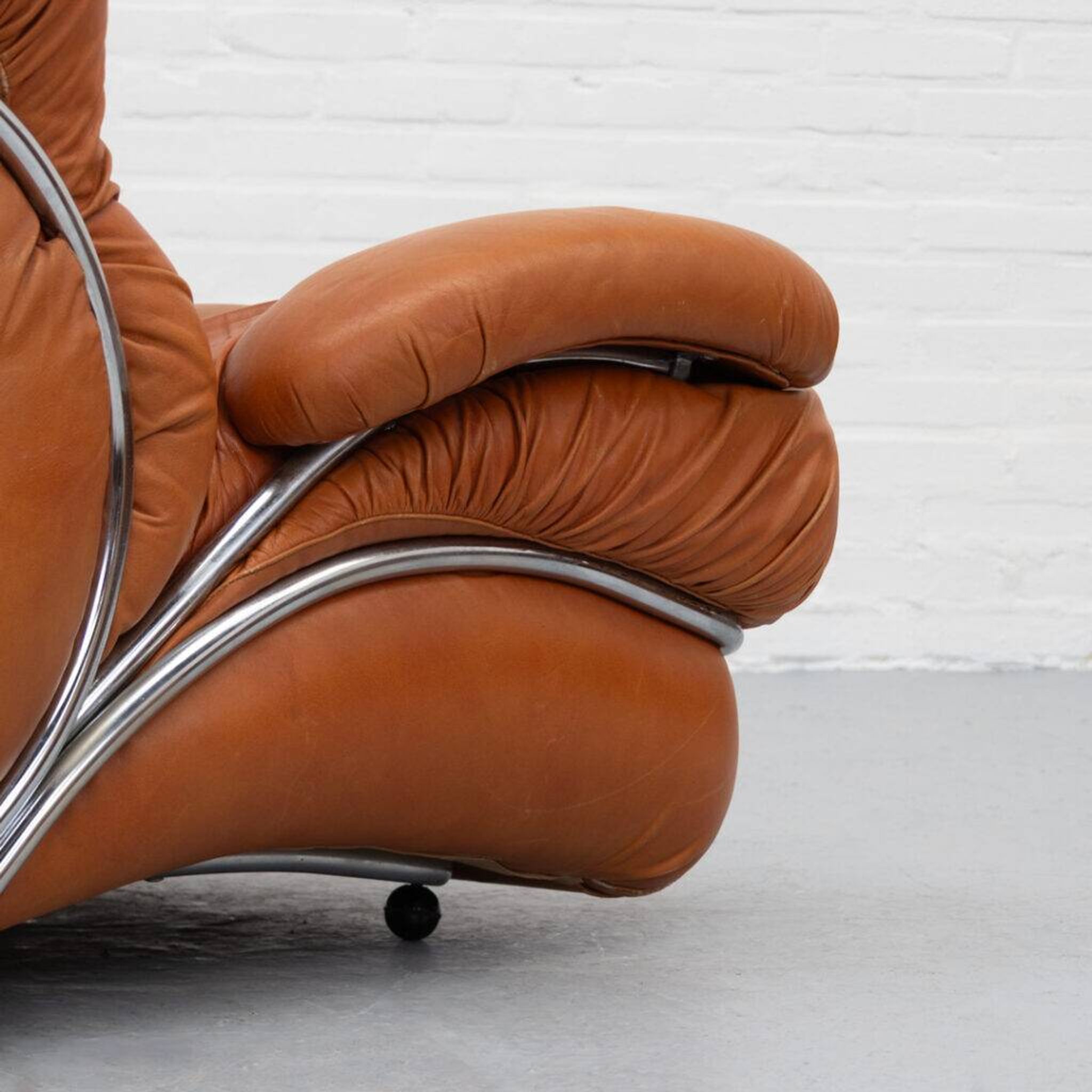 Italian Corolla lounge chair by I.P.E. 1970s