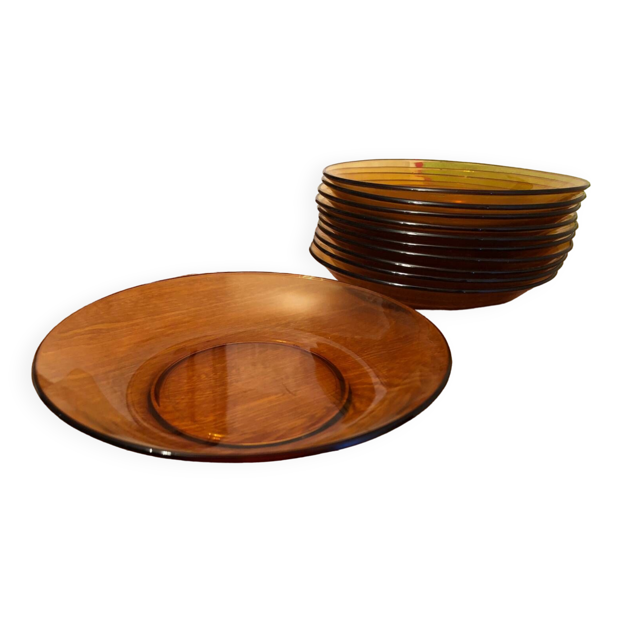 Set of 11 Vereco soup plates