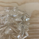 Pair of transparent glass pendant lights