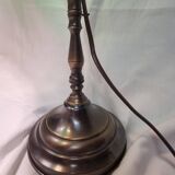 Green opaline globe lamp