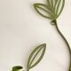 Wall Candle Holder, Green Metal Leaves