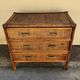 Commode vintage en rotin et osier tressé – 3 tiroirs / Style Boho & Chabby