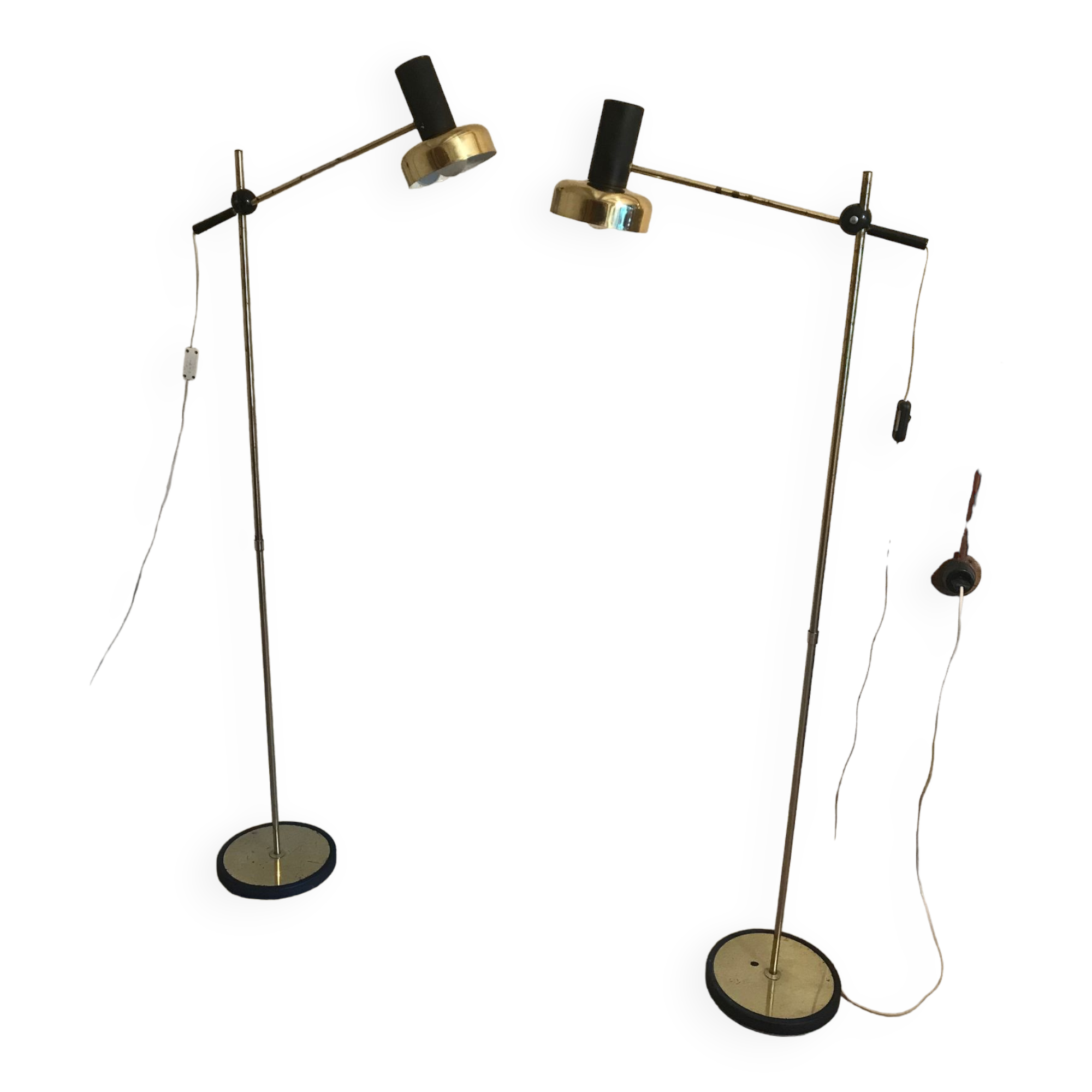 Pair of Gura Leuchten adjustable floor lamps, Germany, 1970's