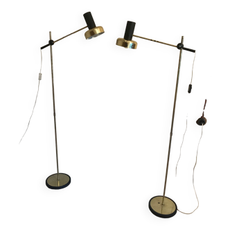 Pair of Gura Leuchten adjustable floor lamps, Germany, 1970's