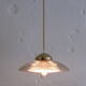 Old striated glass pendant